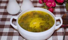 Къдрава яйчена супа: рецепта със снимки от детството Пикантна яйчена супа