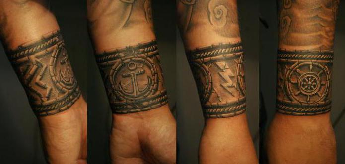 Tatuaje de mână bărbați. Brățări de tatuaj: sens, mai bune idei, fotografii